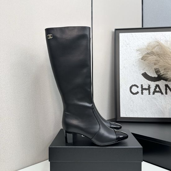 Chanel Genuine Leather Knee High Boots Premium Quality