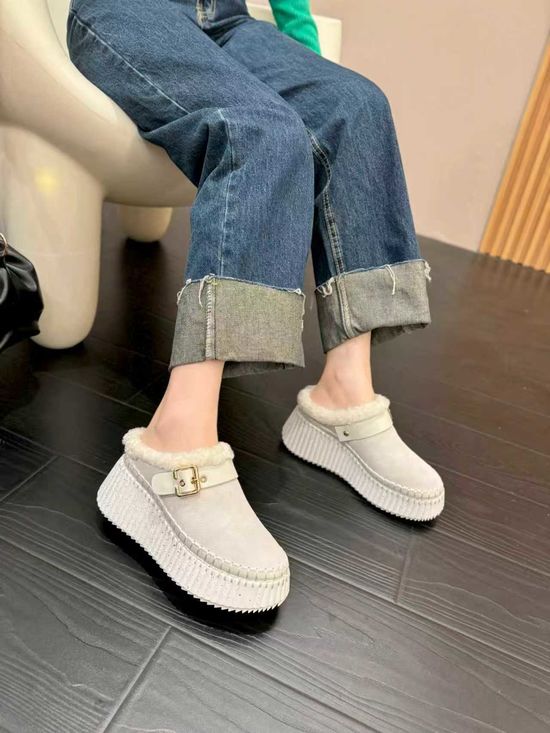 Chloe Suede Casual Shoes with Wool Lining Comfortable Soft Sole