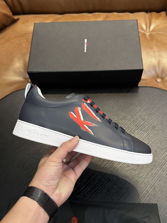 Kiton Premium Calfskin Lightweight Comfort Casual Sneakers