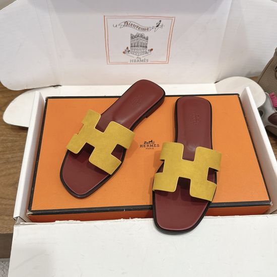 Hermes Color Block Casual Shoes Soft Breathable Leather Comfortable Sole