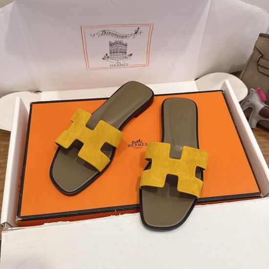 Hermes Color Block Casual Shoes Soft Breathable Leather Comfortable Sole