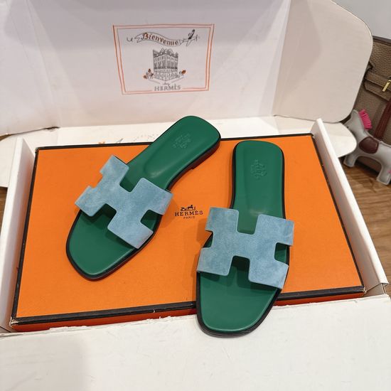 Hermes Color Block Casual Shoes Soft Breathable Leather Comfortable Sole
