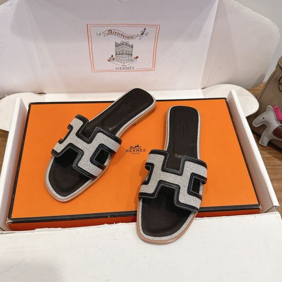 Hermes Color Block Casual Shoes Soft Breathable Leather Comfortable Sole