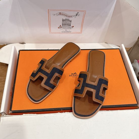 Hermes Color Block Casual Shoes Soft Breathable Leather Comfortable Sole
