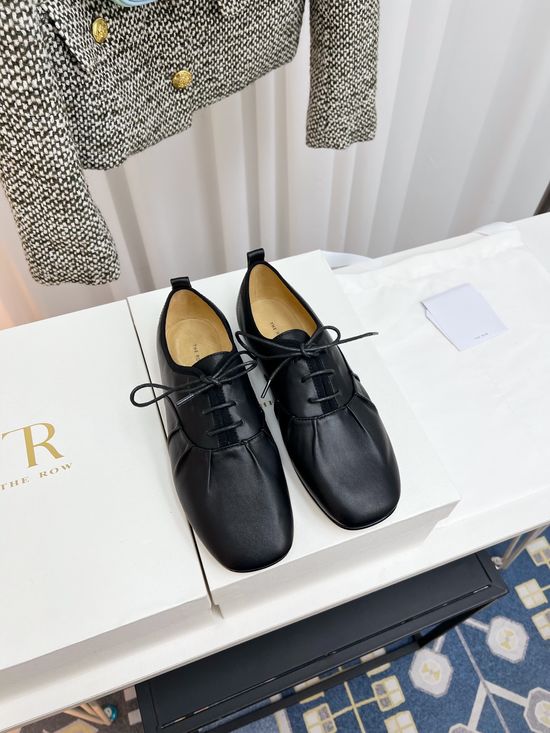 The Row Soft Comfortable Leather Casual White Sneakers