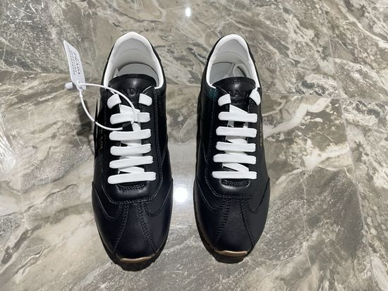 Prada Printed Canvas Casual Shoes with Thick Textured Sole