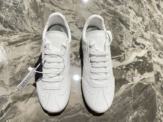 Prada Printed Canvas Casual Shoes with Thick Textured Sole