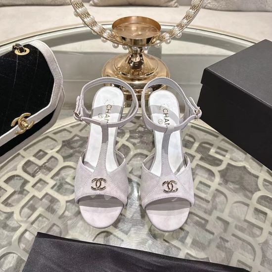 Chanel Classic Patent Leather High Heel Platform Sandals