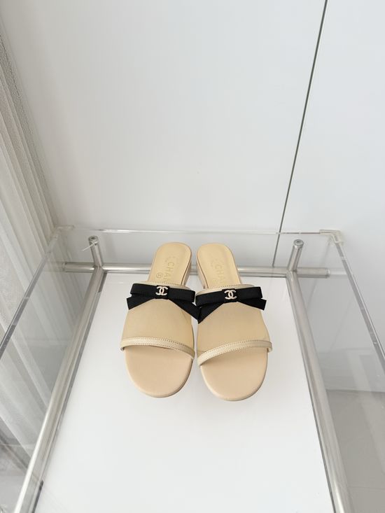 Chanel Premium Sheepskin Leather Flat Sandals