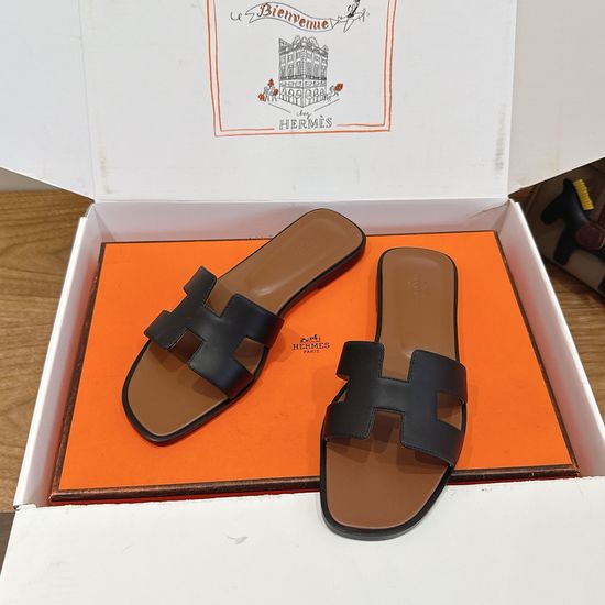 Hermes Color Block Casual Shoes Soft Breathable Leather Comfortable Sole