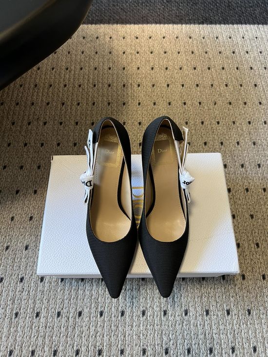 Christian Dior Pointed Toe Stiletto Heels With Bow Detail Elegant Shoes