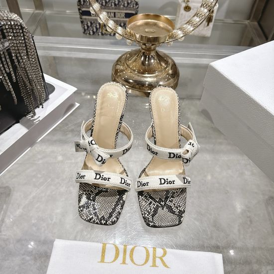 Christian Dior Bow Embellished High Heel Open Toe Sandals
