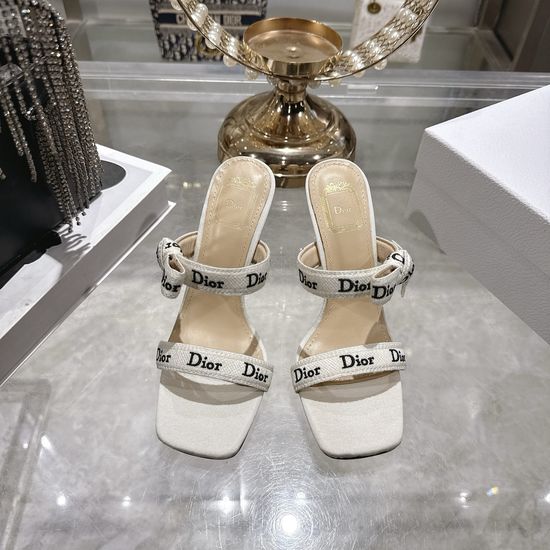 Christian Dior Bow Embellished High Heel Open Toe Sandals