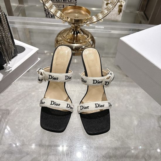 Christian Dior Bow Embellished High Heel Open Toe Sandals