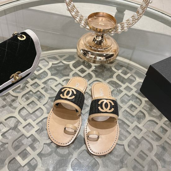 Chanel Premium Woven Breathable Lined Comfort Slide Sandals
