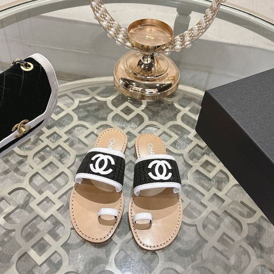 Chanel Premium Woven Breathable Lined Comfort Slide Sandals