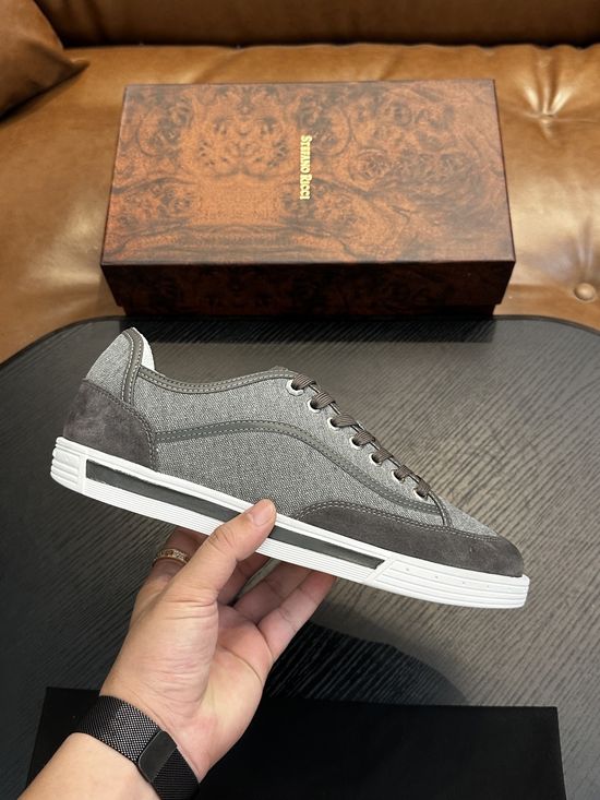 Stefano Ricci Premium Leather Retro Casual Walking Sneakers