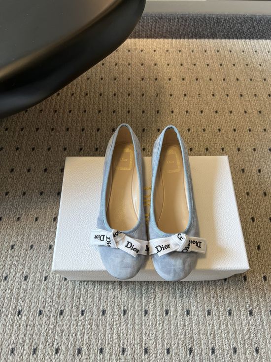 Christian Dior Bow Decor Ballet Flats Soft Comfortable Casual Shoes