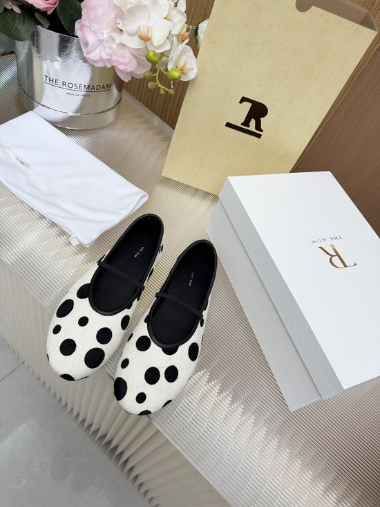 The Row Horsehair Flat Mary Jane Shoes with Rubber Sole