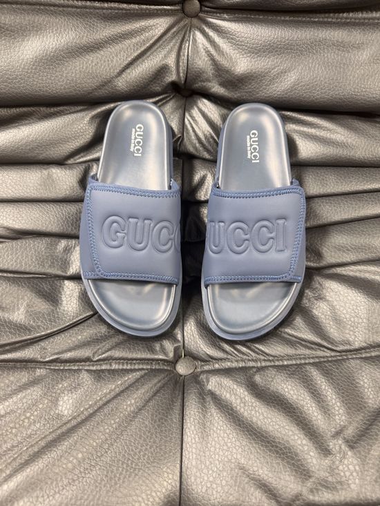 Gucci Color Block Hook Loop Casual Comfort Slide Sandals