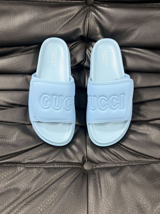 Gucci Color Block Hook Loop Casual Comfort Slide Sandals