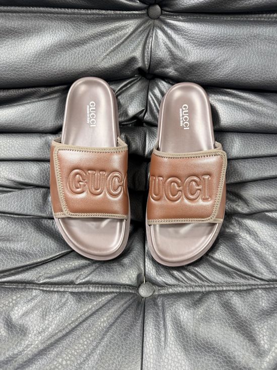 Gucci Color Block Hook Loop Casual Comfort Slide Sandals