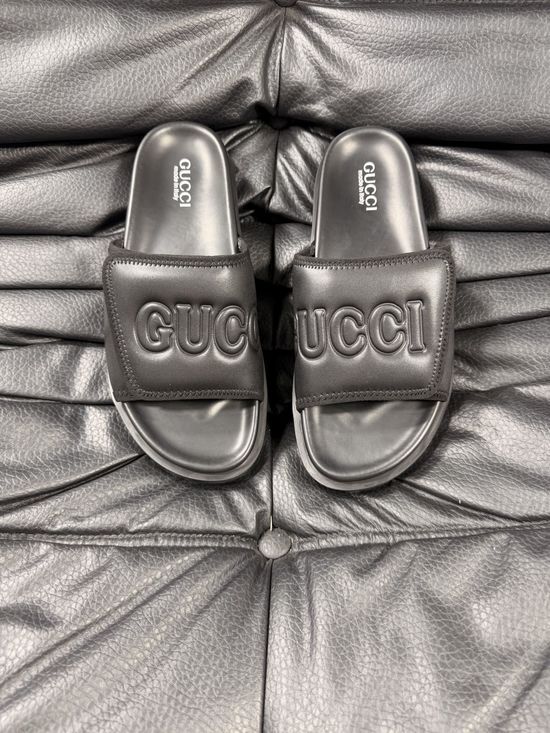 Gucci Color Block Hook Loop Casual Comfort Slide Sandals