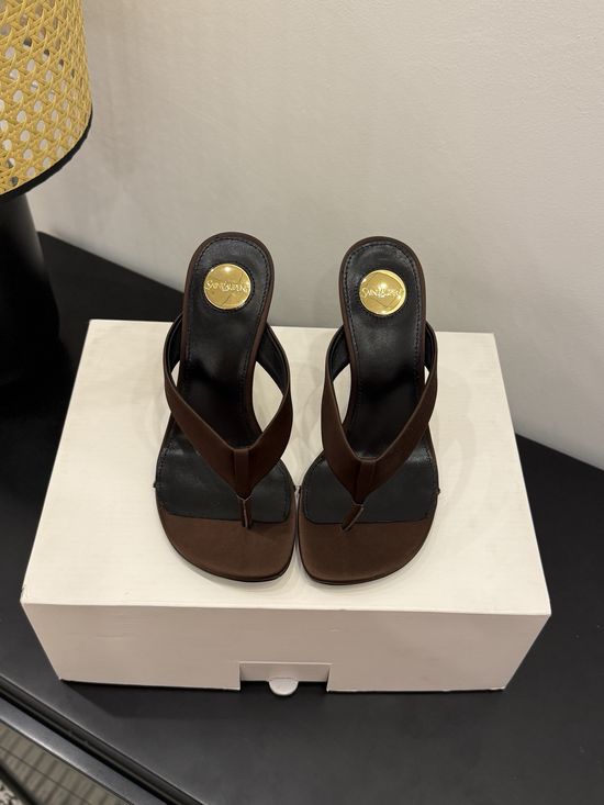 Yves Saint Laurent Chic High-Heeled Sandals with Metal Accents