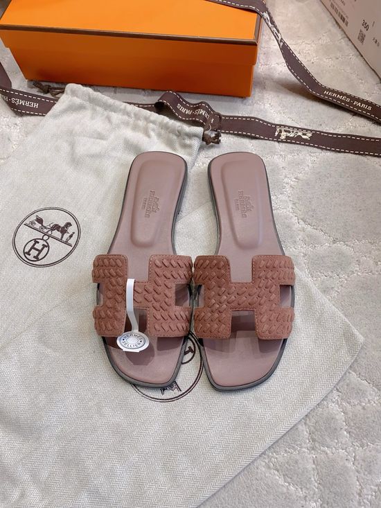 Hermes Classic Slip-on Slide Sandals Premium Leather Upper