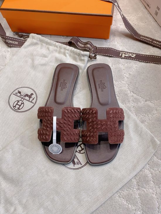 Hermes Classic Slip-on Slide Sandals Premium Leather Upper