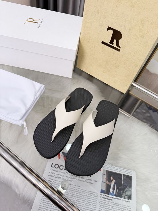 The Row Comfortable Thong Sandals with Textured Footbed and Soft Sole