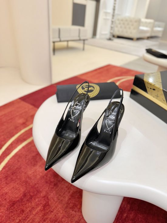 Christian Louboutine Patent Leather Stiletto Heel Pumps Red Bottom