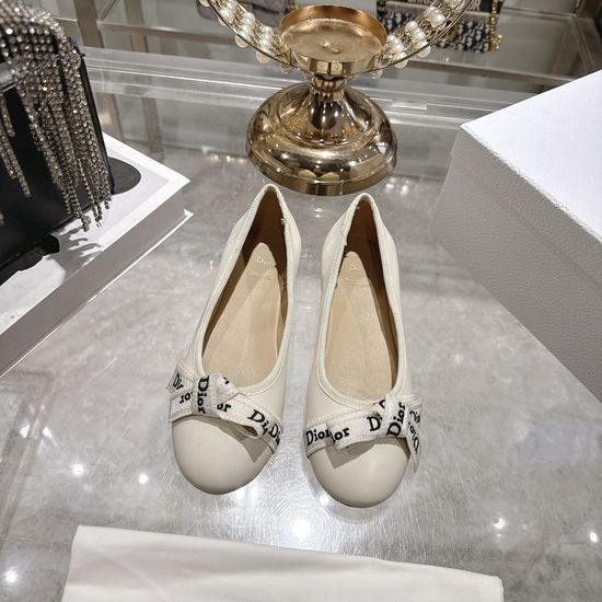 Christian Dior Embroidered Bow Flat Mary Jane Comfortable Casual Shoes