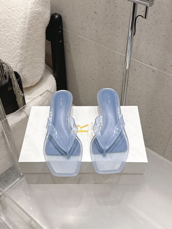 Hermes Clear Low Heel Thong Sandals Non Slip Daily Wear