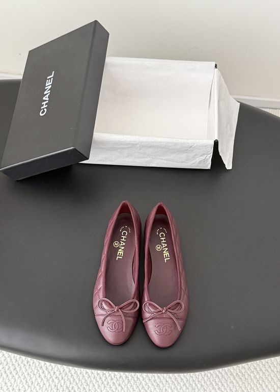 Chanel Classic Round Toe Comfortable Flat Ballet Shoes