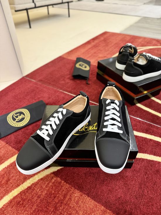 Christian Louboutine Premium Low Top Colorblock Casual Sneakers