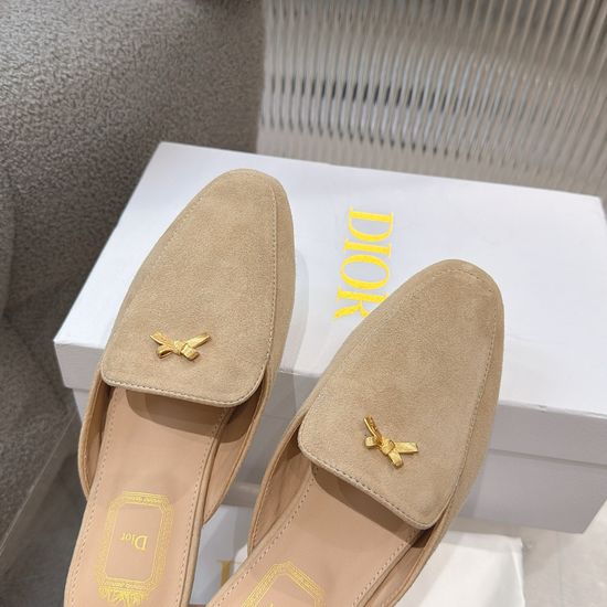 Christian Dior Flat Slides Premium Soft Leather Comfortable Casual Daily Wear