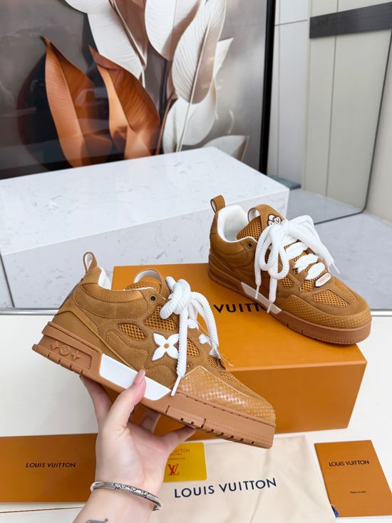 Louis Vuitton Suede Breathable Soft Non-slip Casual Sneakers