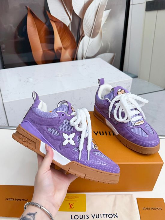 Louis Vuitton Suede Breathable Soft Non-slip Casual Sneakers